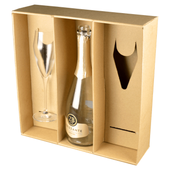 Подарочная коробка для: 1 бутылки шампанского + 2 бокалов