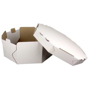 Коробка для торта из картона круглая 300х300х130