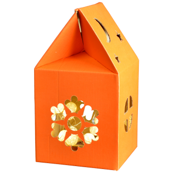 Коробка для конфет (подарков) Домик-снежинка
